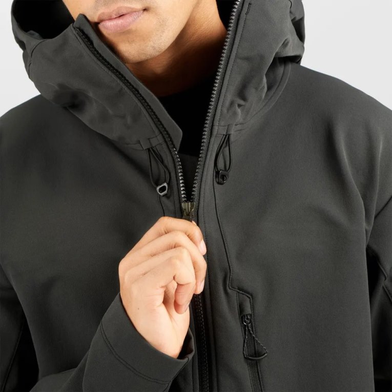 Black Salomon Outpeak Softshell Full Zip Men's Jackets | IE EF4159